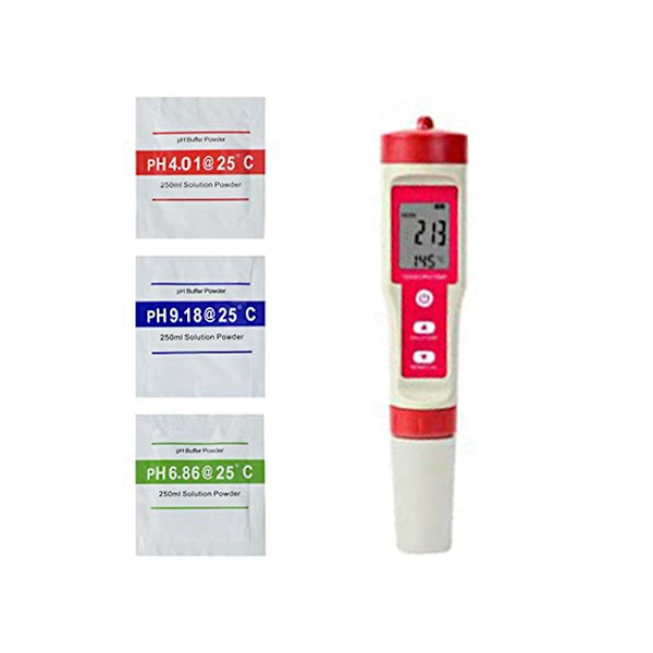Digital pH-mätare Vattenkvalitetstestare 4-i-1 pH/TDS/EC/Temp 0,01 pH Noggrannhet TDS Testpenna Läsare W