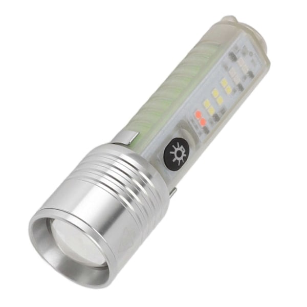 LED Ficklampa 8 Lägen USB Laddningsbar Hög Ljusstyrka Mini Magnetisk UV Ficklampa för Utomhus Nödsituation