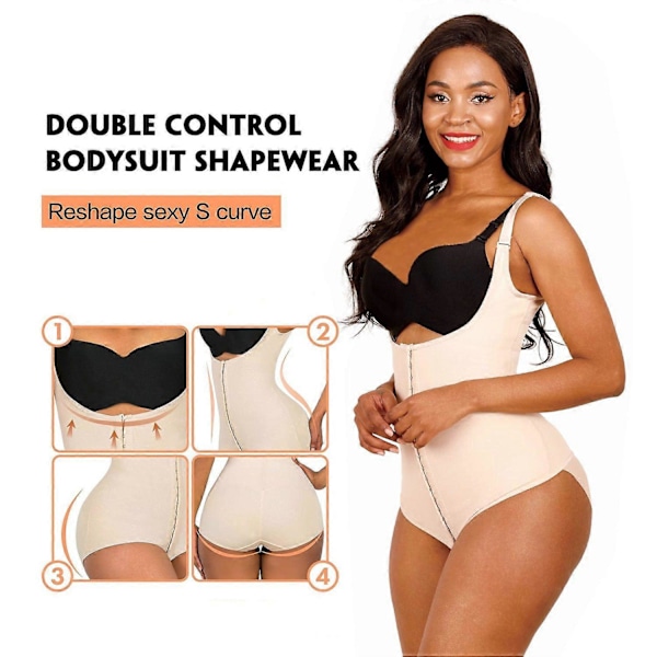 Shapewear dame mavekontrol body shaper elastisk undertøj sømløs udglattende formende