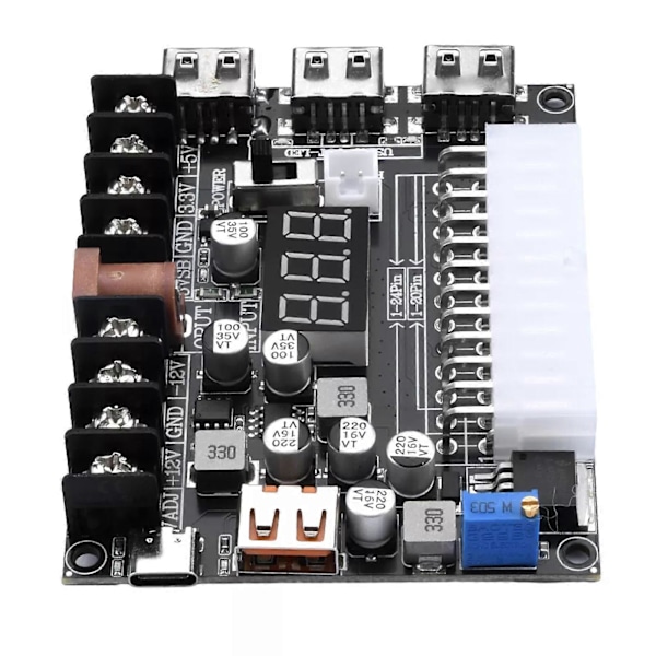 Strømadaptermodul Justerbar Spænding 20/24 PIN ATX Adapter Breakout Board js