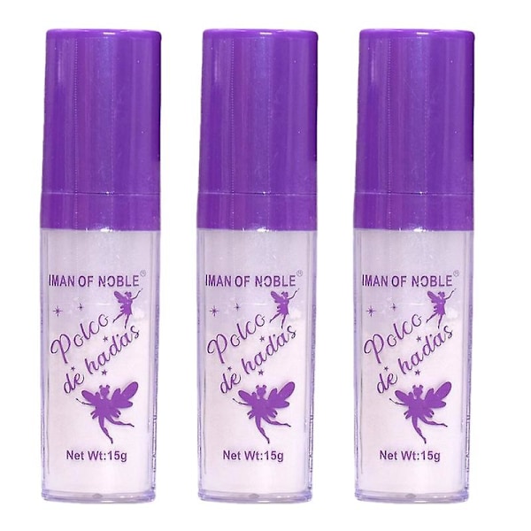 3 stk Fairy High Light Pat Pudder Kropp Ansikt Glitter Highlighter Lysner Naturlig Tredimensjonal Reparerende Rouge