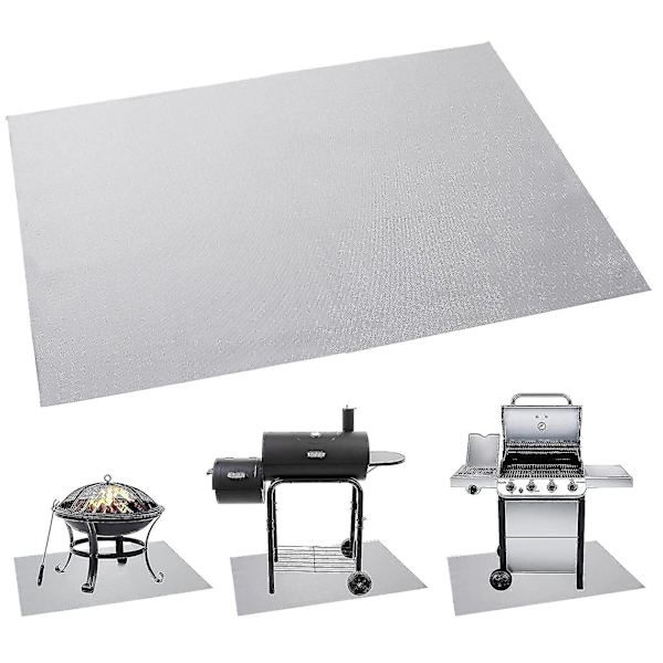 Grillmatta BBQ Eldfast Matta Grill Stänkskydd Brandskyddad Värme Golvskydd