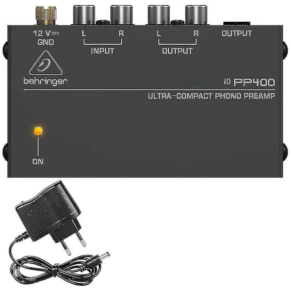 Ctmw Phono Forforstærker - Mini Elektronisk Audio Stereo Grammofon Forforstærker Med Rca Indgang, Rca Udgang & Lav Støj Drift Drevet Af 12 Volt