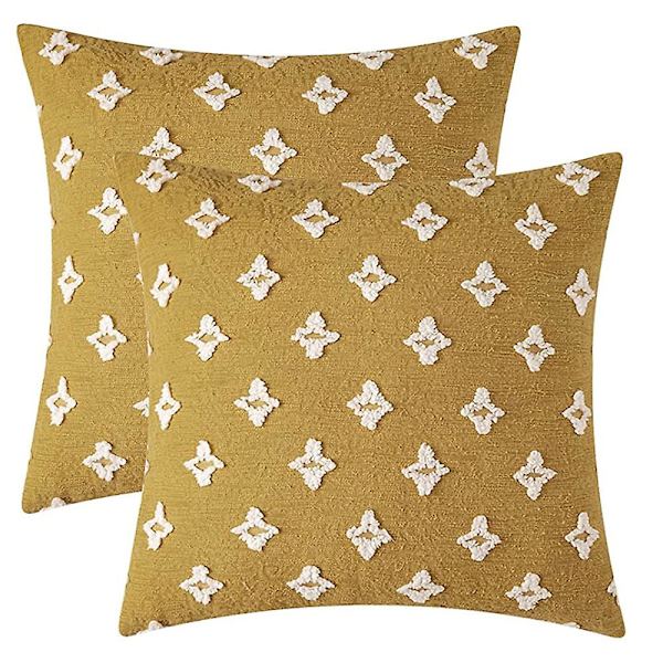 2 kpl koristetyynynpäällistä, rombinmuotoinen jacquard-tyynynpäällinen, pehmeä neliötyynynpäällinen sohvalle, sängylle, makuuhuoneelle, autolle, olohuoneelle
