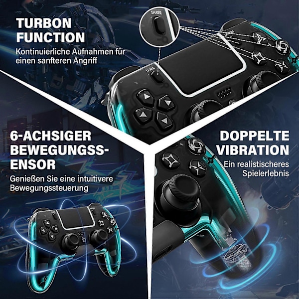 Trådløs controller til PS4 med 2 programmerbare knapper og forbedret spiloplevelse