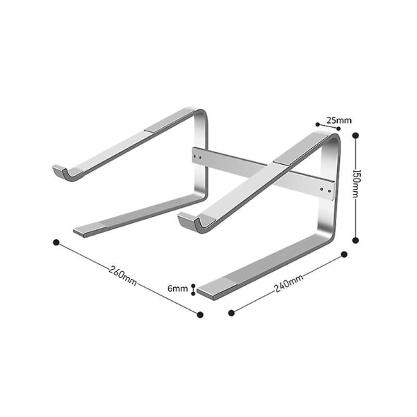 -Laptopställ i aluminium - Silver