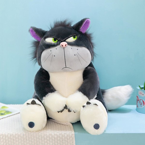 11,8 tommers sint katt bamse, søt katt kosebamse myk Kawaii Anime bamse ond svart katt plushie for barn