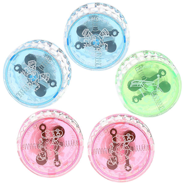 5 st Creative Led Ljus Yo-yo Leksak Barn Responsiv Yo-yo Boll För Nybörjare