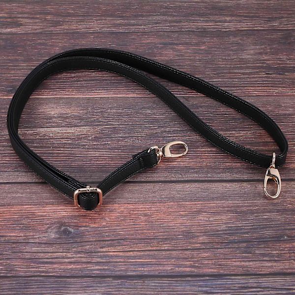DIY Ersättningsläder Väska Axelrem Handtag Kropp Justerbar 140*2cm, Svart