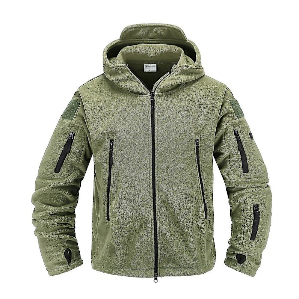 Taktiska Jackor för Män Varm Fleece Militär Combat med Huva