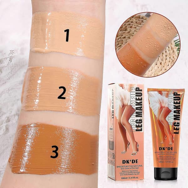 Miracle De Paris Benmakeupkräm & Borstset, Miracle De Paris Kroppstäckande Perfektor, Heltäckande Hudperfektor för Ben, Tatueringstäckande Smink k1