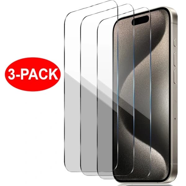 3-pakkaus - iPhone 15 Plus karkaistu lasinen näytönsuoja läpinäkyvä iPhone 15 Plus