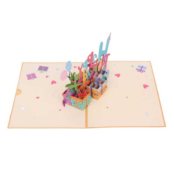 Kolmiulotteinen kolmiulotteinen itsetehdyt syntymäpäiväkortit aikuisille lapsille ja kirjekuorilappu