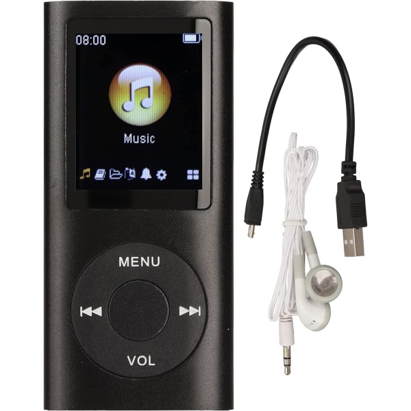 MP3-afspiller, tabsfri lydkvalitet bærbar MP3-musikafspiller med hovedtelefoner, 1,8 tommer LCD-skærm digital musikafspiller