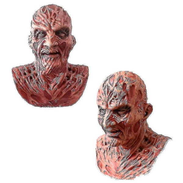 Freddy Krueger Latexmaske Karneval Halloween Realistisk Voksenfest Skummel Cosplay Rekvisitt