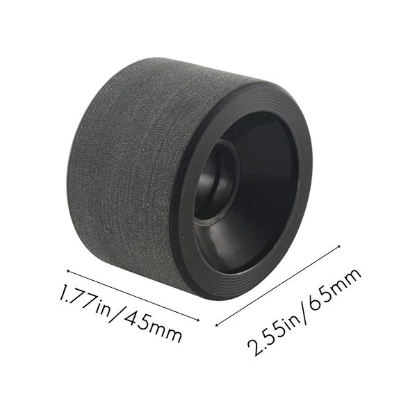4 stk Skateboardhjul Elastisk Pu Bærbar Fleksibel Holdbar 65x45 Pu Skateboardhjul Sports Sort