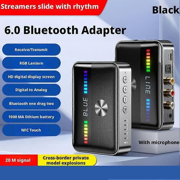 Uusi 6.0 Bluetooth-vastaanotin NFC Bluetooth-sovitin Koaksiaalinen Optinen Hifi Bluetooth-lähetin Universaali