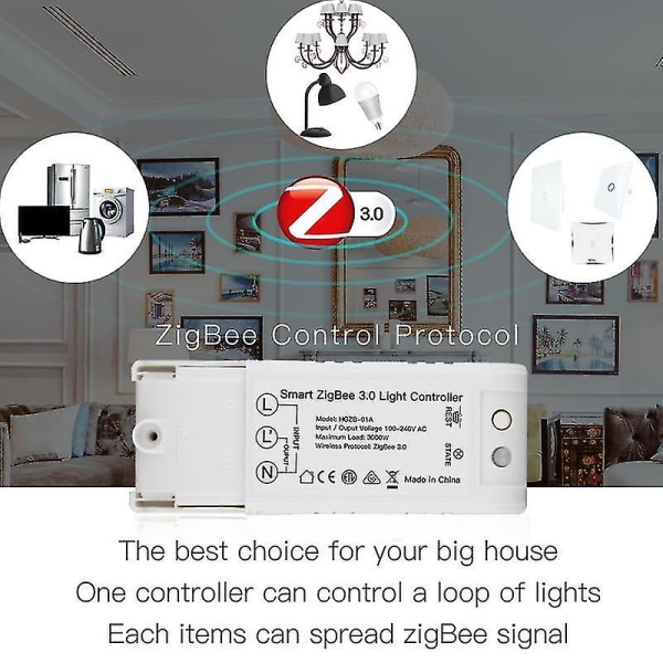 Smart ZigBee 3.0 Light Controller DIY Smart Home Modified Switch kompatibel med Alexa Lightify Zigbee Gateway