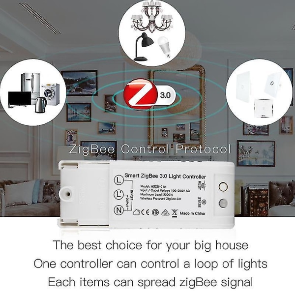 Smart ZigBee 3.0 lyskontroller DIY Smart Home Modified Switch kompatibel med Alexa Lightify Zigbee Gateway