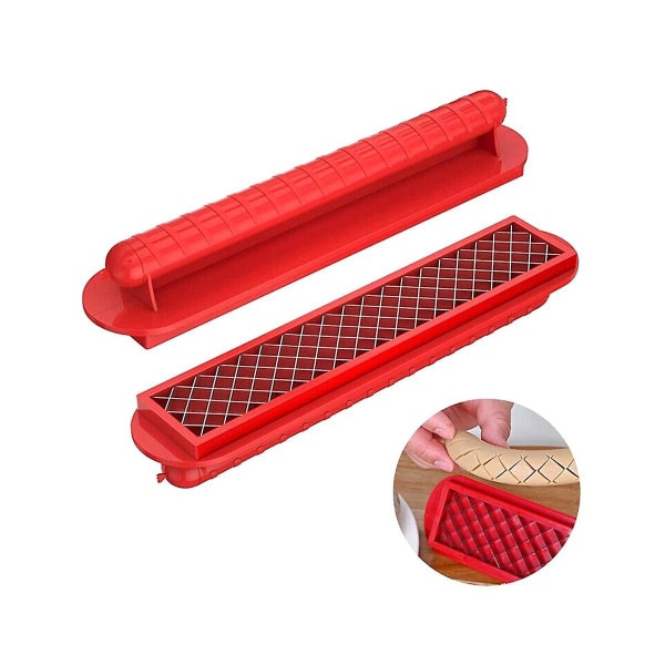 Pølse-skjæreverktøy Pølse-kutter-skjærer for grill-tilbehør Rød