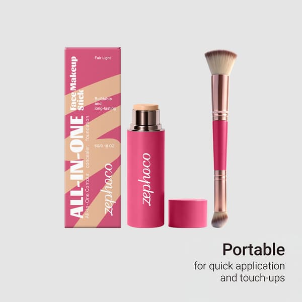 5g/æske Zephoco Multifunktionel Makeup Stick Sæt (Lys Elfenbenshvid)