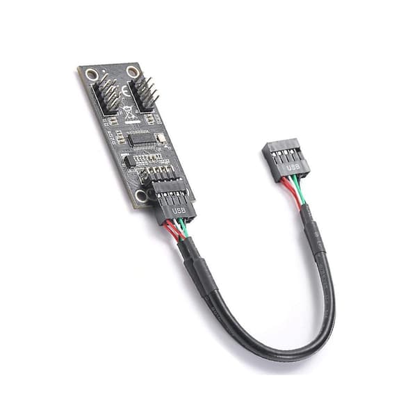 USB Hub USB Splitter USB2.0 9-pins til Dobbelt 9-pins Hub Adapter Riser Motherboard USB 9-pins Stik 1 til