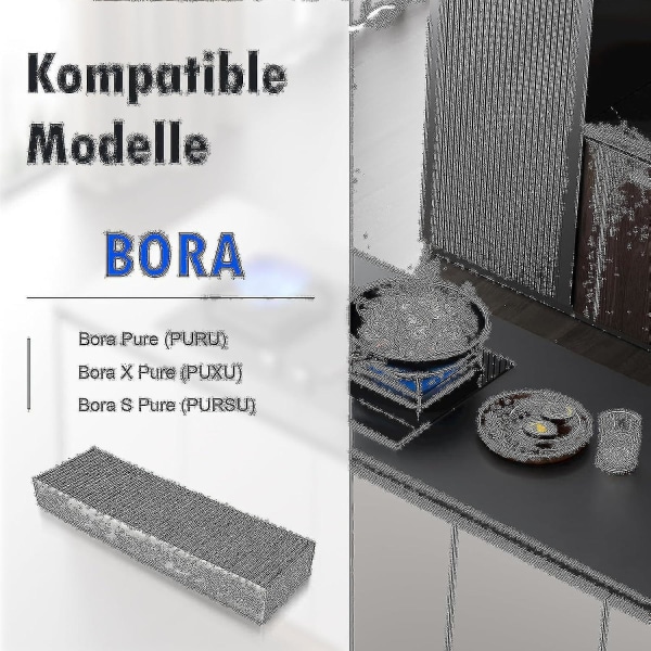 Paket med 2 aktivt kolfilter för Bora Pure/x Pure/s Pure Extractor Huv, Puakf Filtertillbehör Ersättningsfilter