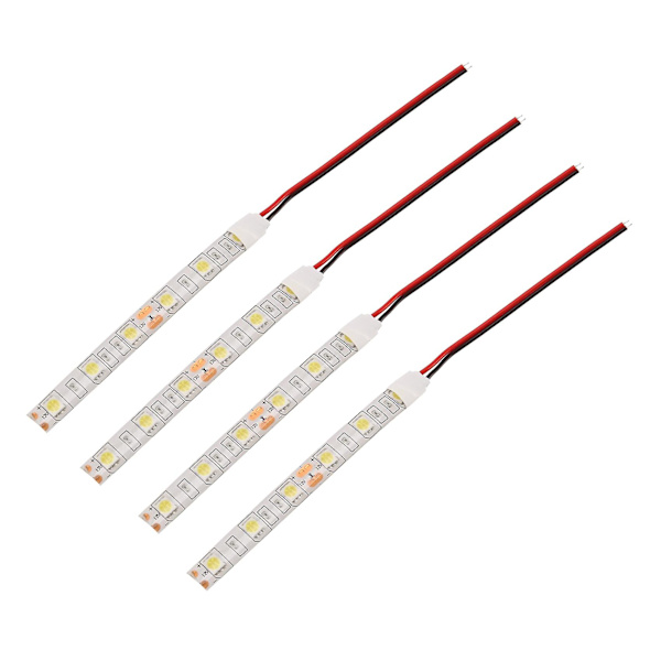 10 kpl 10 cm vedenkestäviä valkoisia 5050 LED-nauhavaloja DC 12V asuntovaunuun, veneeseen, autoon