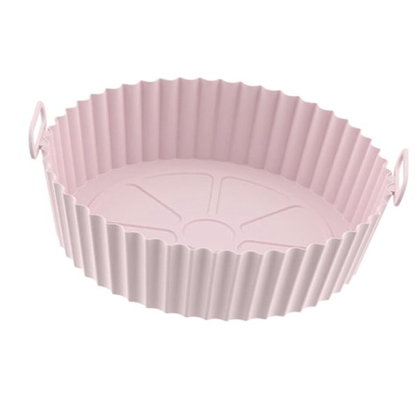 Fryer Liner Rund Tyknet Fødevarekvalitet Silikon Fleksibel Nem at Rengøre Genanvendelig Fryer Pot Pink