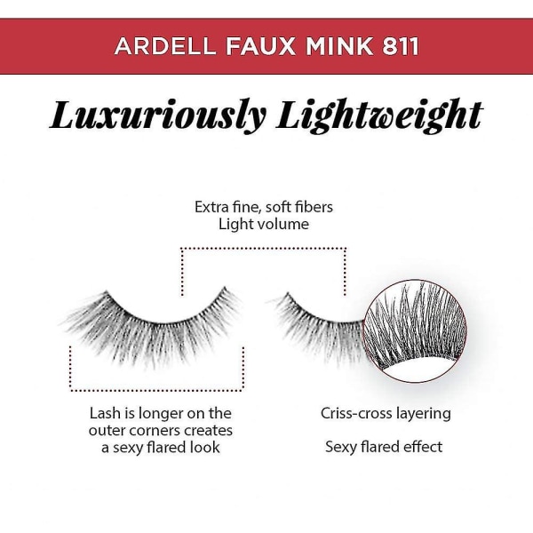 Faux Mink 811 Multipack Lightweight Lashes Invisiband-yulla