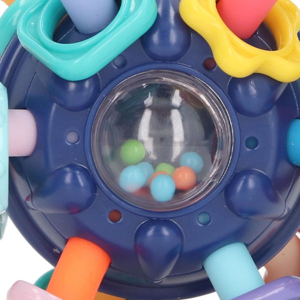Baby Känsliga tänder Leksak Att greppa aktiviteter Ljusa färger Silikon lugnar tandköttet Tuggboll Skallra bitringar