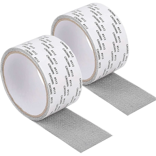 2M x 5 Myggeskærms Reparationskit Klæbende Myggeskærms Reparationsbånd 2 stk. Lap Fiberglass Klæbende Reparationsbånd Vindue Reparation Myggeskærms Vindue Reparation K