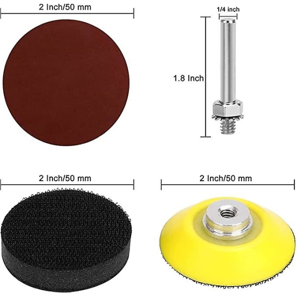 200 Stk Slibeskive Pad Sæt Slibeskiver til roterende værktøj