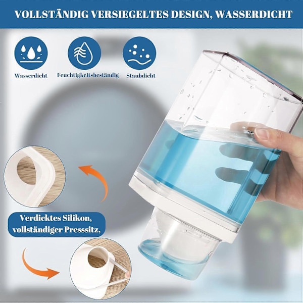 2 stk. Lufttett vaskemiddelbeholder med målebeger, vanntett, slitesterk design, enkel å bruke