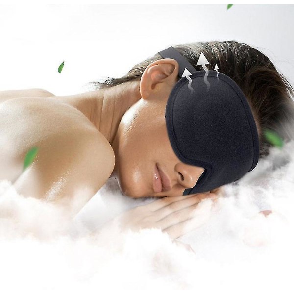 Sovemaske for kvinner og menn 3d-øye-søvnmaske for sidesover Silk Blackout øyemaske øyedeksel for å sove A1025-28