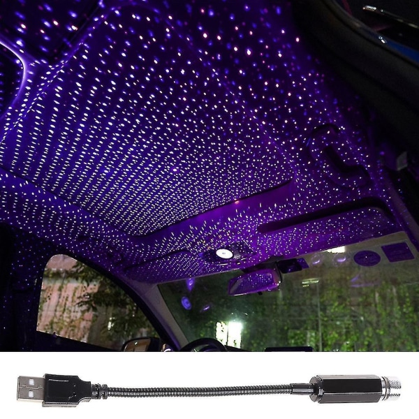 USB Led kattoilmakehän tähtivalo autoprojektorille säädettävä yövalolamppu-YUHAO