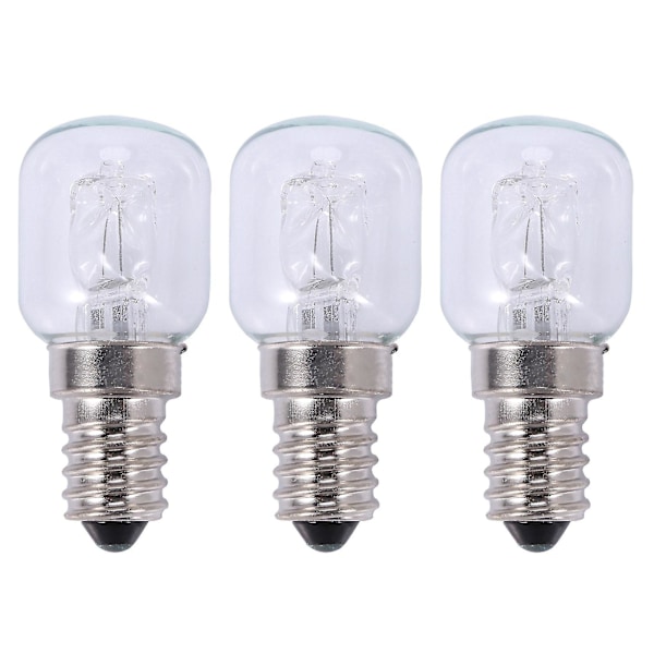 3x E14 Högtemperaturlampa 500 Grader 25w Halogen Bubbla Ugn Lampa E14 250v 25w Kvartslampa