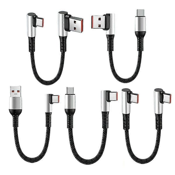 USB-C-pikalatauskaapeli 90 asteen kulmalla, lyhyt datakaapeli ZZA7 R1Q8