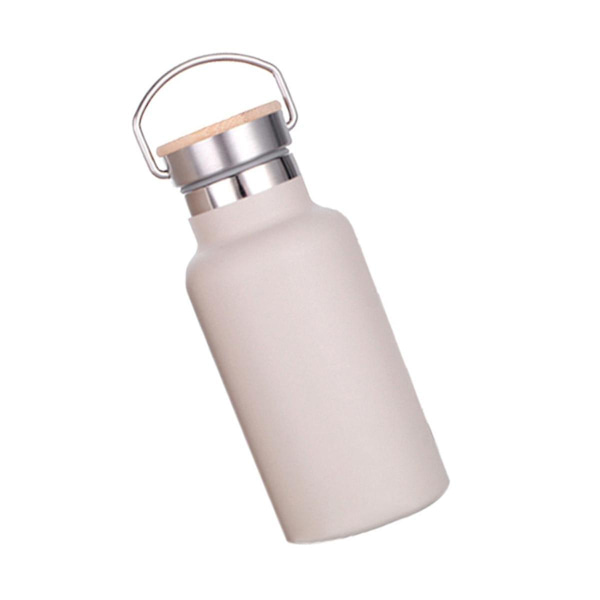 350ml Vakuumisoleret Termokande i Rustfrit Stål, Holder Varmt i 12 Timer, Sportsvandflaske, Khaki