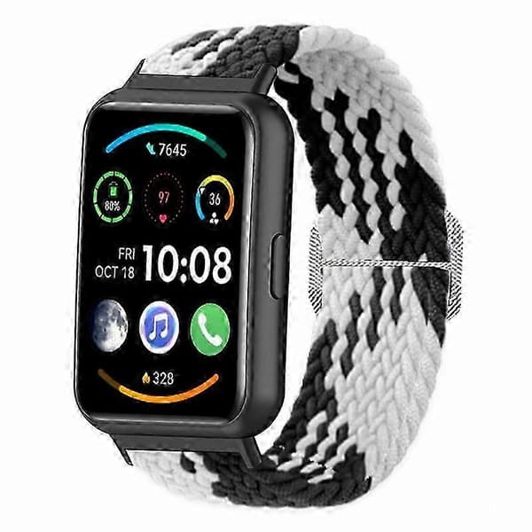 Typ A Justerbart Klockarmband Flätat Elastiskt Armband för Huawei Watch Fit 2