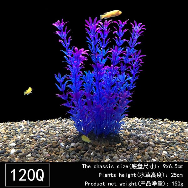 Akvarium konstgjorda växter, stora akvariumväxter plastfisk