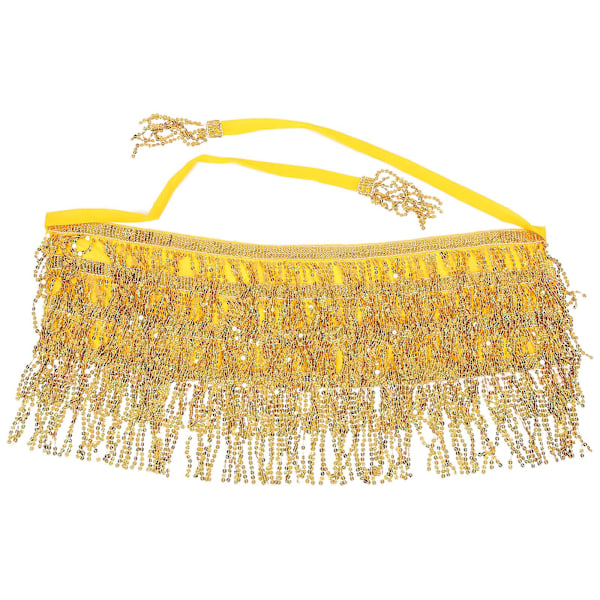 Dam Hip Scarf Magdans Bälte Midja Wrap Med Pailletter Dansare Kostym Tillbehör