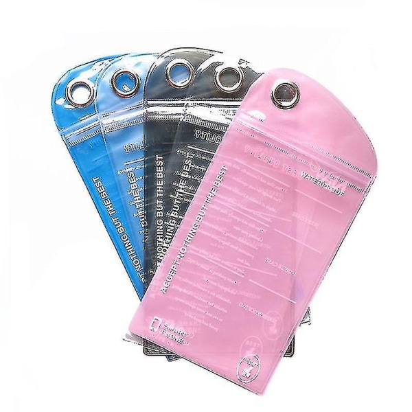 5 st mode vattentät väska case cover simstrand påse för iphone mobiltelefon slumpmässig färg