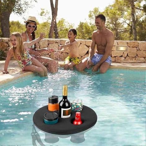 Flydende kopholder til pool, 5-hullers flydende bakke, ideel til poolfester, strand, spa og jacuzzi.