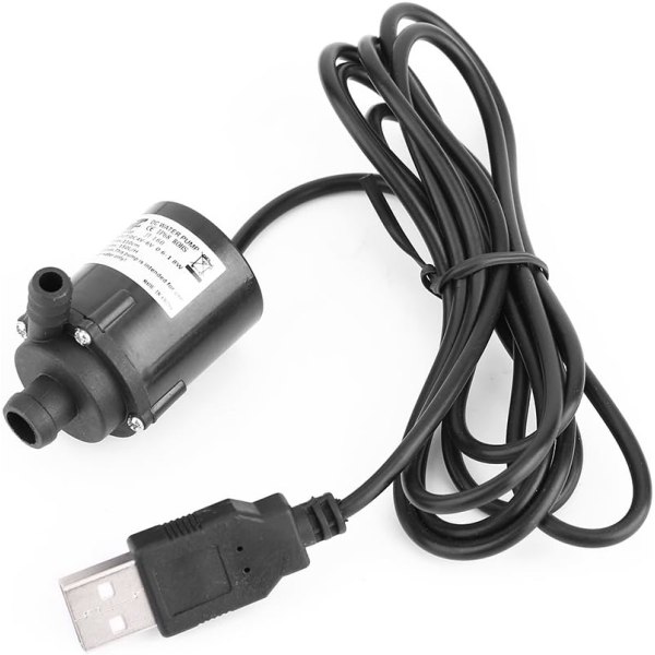 USB-mikroharjaton vesipumppu, erittäin hiljainen mini-uppopumppu, mikrovesijäähdytyspumppu suihkulähteille, akvaarioiden kiertoa varten, DC4V-6V 0.6-1.