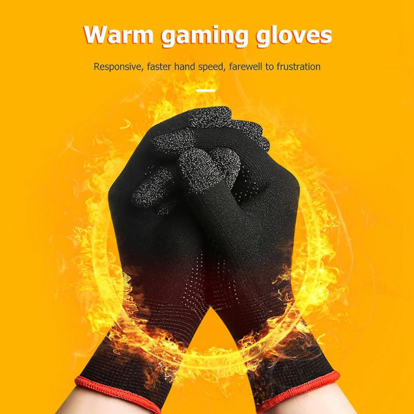2 stk Game Handsker til Pubg Svedbestandige Ikke-ridse Følsom Touch Screen Gaming Finger Tommelfingerærmer Handsker