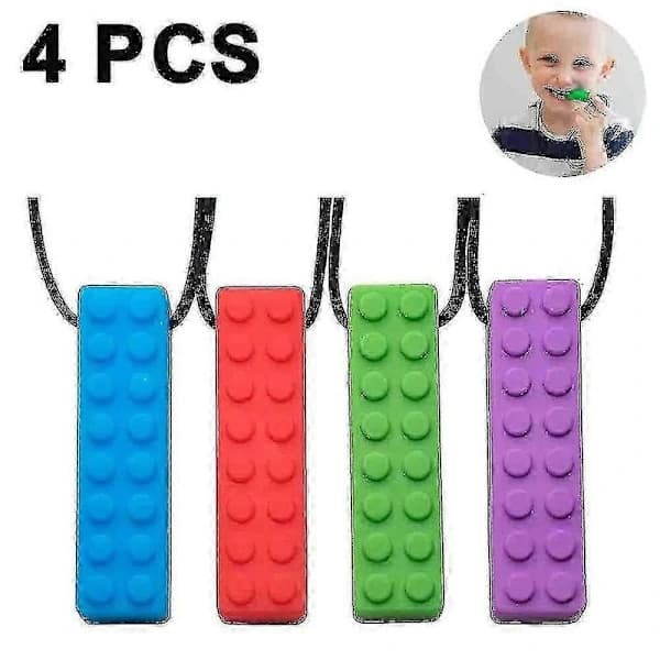 4-pack sensoriska tugghalsband för spädbarn och småbarn med autism