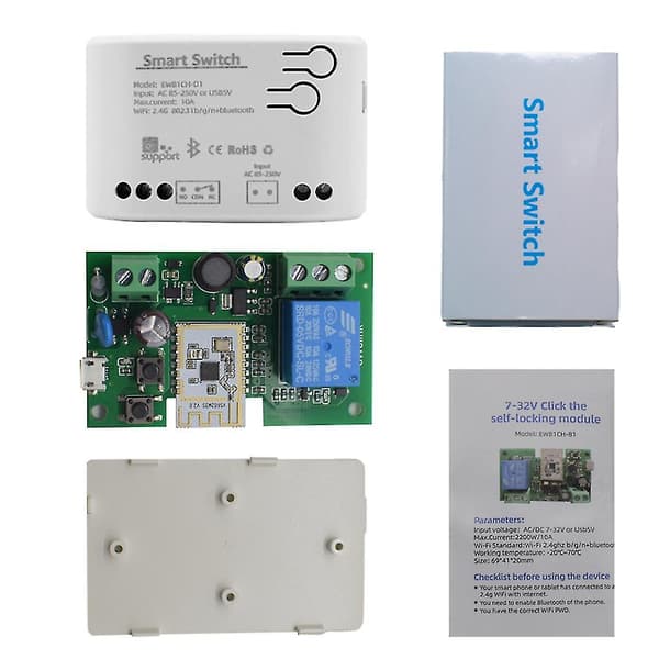 Ewelink Wifi Smart DIY Switch Modul, Inching, Timer, Interlock Smart Relä, Röststyrning för ,goo