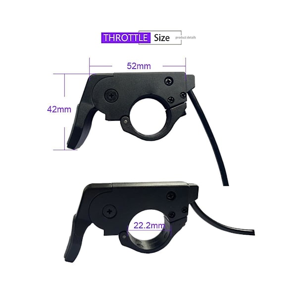 Ebike Throttle Hurtig Demontering Tommelgas Venstre/højre 109r Hånd Finger Gasgreb Til 12v-72v E