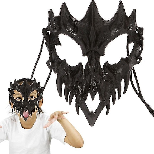 Halloween Uhyggelige Ansigtsmasker Fest Anonyme Grufulde Masker Voksen Ansigtsmasker Cosplay Kranie Skelet Hoved Dekoration Rekvisit Spil Begivenhed White